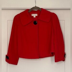 Lena Gabrielle Red Cropped Bolero Jacket